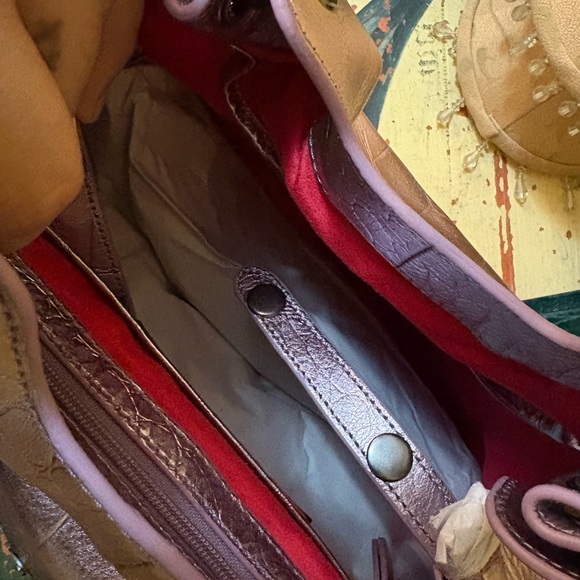 Sharif Legacy Crocodile Embossed Setosa Leather City Hand Bag Purse - Picture 5 of 8